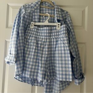 Gingham Shorts Set